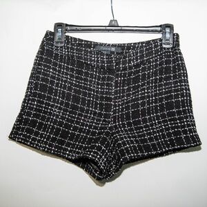 Forever 21 Black and White Knit Shorts, Size Small